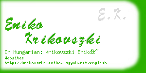 eniko krikovszki business card